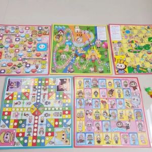 permainan ludo ular tangga LABUBU mainan anak ular tangga mini