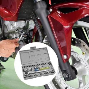 Carbon Steel Socket Wrench Set 40Pcs Professional Mechanic Tool for Car Motorcycle Storage Toolbox Included