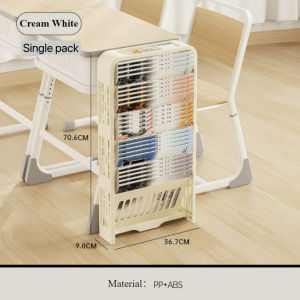 Children’s Movable Bookshelf Organizer: File Storage Rack With Wheels