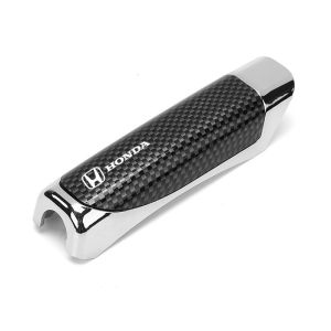 Universal Car Hand Brake Cover Chrome Carbon Fiber Style Handbrake Cover Penutup Brek Tangan Car Van Lorry Truck applicable to all Honda City Hatchback Civic fc fd VEEZL Accord Jazz BRV HRV CRV Odyssey WRV Accessories