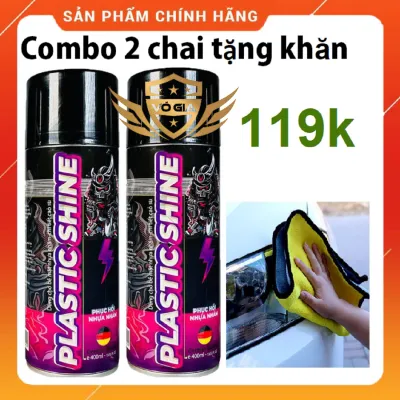 PHỤC HỒI NHỰA NHÁM LỐP XE SPRAYKING 400ml mẫu mới tặng kèm khăn vàng xám 30x30