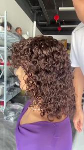2 # Women Short Curly Human Hair Wigs Short Wigs Natural Looking Fashion Type for Female Full Machine Wig Real Human Hair Wig