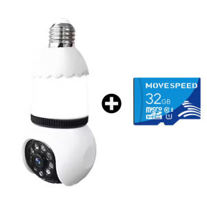 V380 Bulb CCTV With Audio And Speaker WIFI Connect To Cellphone Night Vision cctv bulb camera 360 rotation with light