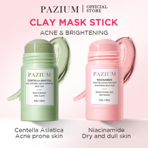 PAZIUM Clay Mask 2PCS Niacinamide Clay Mask + Centella Asiatica Clay Mask Stick Anti blackhead Pores Cleansing Clay Mask Stick 泥膜棒
