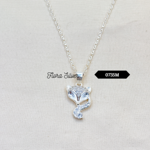 FLORA 0735M - [Có bán lẻ] Dây chuyền bạc ta hình hồ ly may mắn dành cho nữ