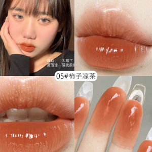 Angel mirror lip glaze plain white natural water lip glaze pure soft girl cut ribbon male lip gloss lipstick beautiful hawthorn tomato apple lip glaze long-lasting waterproof and sweat-proof non-stick cup does not fade