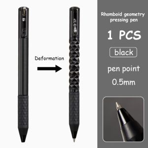 CHLOCH Hình học hình thoi Bút có thể uốn cong Đầu bút 0.5mm Loại báo chí Bút gel Thú vị Khô nhanh Bút viết Quà tặng