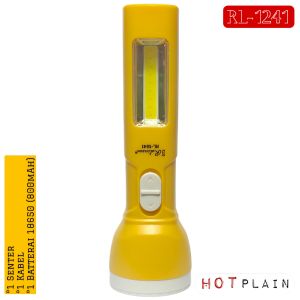 Senter LED + COB 18650 800mAh Rolinson 1241 FHLC