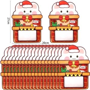 10Pcs Cartoon Snack Bags Christmas Sealing Gift Bag Candy Biscuit Chocolate Packaging Pouch Party Festival Gift Storage Handbag