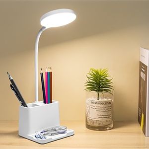 Study Table Lamp Eye-Caring LED Desk Lamp 3 Color Adjustable LED Reading USB Charging Touch Dimming Table Light 学习台灯