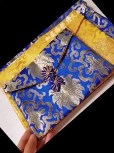 High-end Sutra Book Bag Sutra School Bag Sutra Cloth Bag Size Double-Layer Portable Magic Bag Copy Sutra Storage Cloth Bag JS29