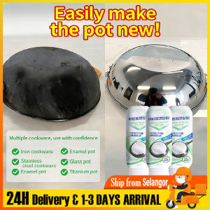One wash removes stubborn black stains Pot Bottom Cleaner Pencuci Periuk Berkerak Pot Cleaner Pencuci Kuali Hitam Berkarat Pencuci Periuk Hitam Hitam Pencuci Kerak Periuk Safe for Most Cookware