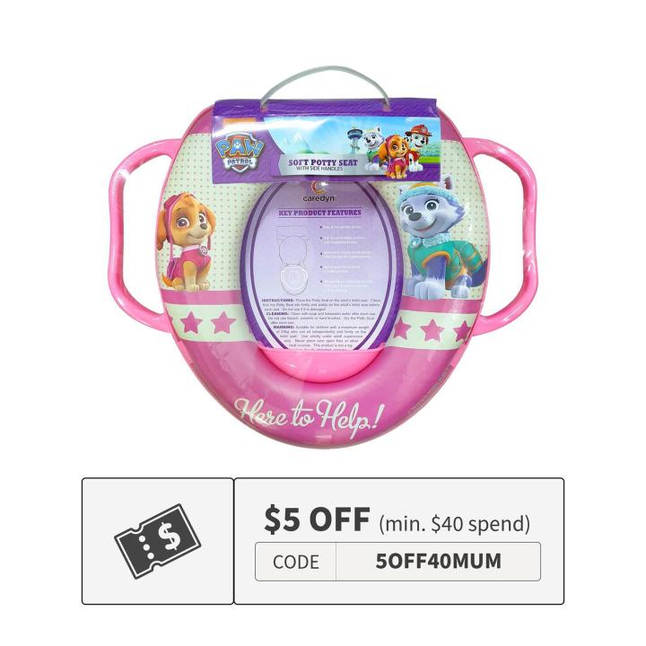 Paw Patrol Soft Potty Seat With Handles (Pink)