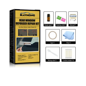 Rayhong Car Defroster Repair Kit Rear Window Defogger Grid Defroster Kit Quick Repair Broken Defroster Window Glass Care Accessories Effective Car Conduct Electricity Glue Durable Rear Window Defogger Universal Easy To Use Diy Rear Window Defogger Repair