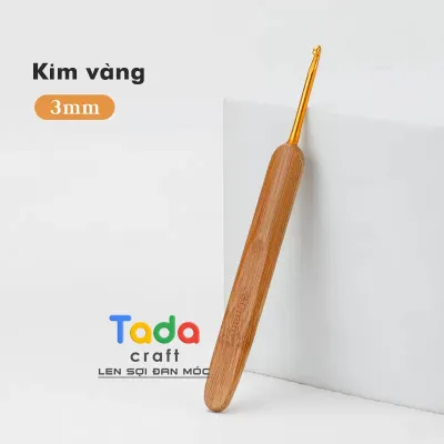 Kim Móc Len Cán Gỗ Tre Thiên Nhiên (Size Lẻ 1mm đến 6mm)