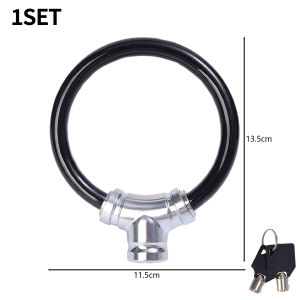 New 3Pcs/Set Universal Bicycle Lock Quick Lock Anti-Theft Bicycle Cable Lock Strong Rust-Proof Zinc Alloy MTB Road Bike Safety Lock Ring Outdoor Cycling Accessories