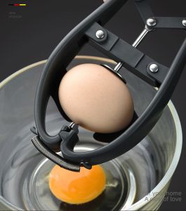 Egg Cracker 304 Stainless Steel Egg Opener Automatic Egg Cracking Tool Easy Eggshell Cuttuer Stainless Steel Eggshell Cutter Egg Separator Creative Kitchen Tools