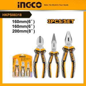 INGCO HKPS08318/HKPS28318 Bộ 3 kềm răngcắt và nhọn