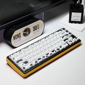 【Chỉ có keycap】nắp chìa khóa cho mèo con mèo trắng đen 134 phím Moa Profile PBT thăng hoa dễ thương hoạt hình cô gái dễ thương Nắp chìa khóa cho công tắc Cherry MX Bàn Phím Cơ wooting keychron/RK61/gk61/Anne Pro 2