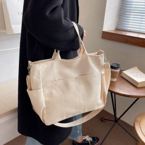 Tas Tote Bahu Selempang Kanvas Wanita Korean Style Bag (T4-012)