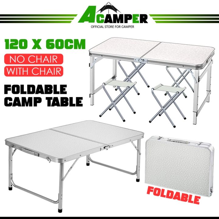 (RANDOM COLOUR) Folding Camping Table 120 X 60CM Outdoor Table
