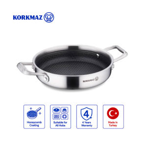 Korkmaz Altima Honeycomb Non-Stick Frying Pan 20cm 1.35L Induction Compatible