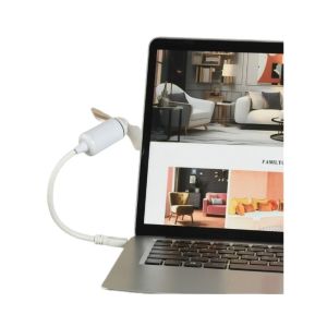MIRELINA Digital Display LED Clock Fan Creative Design Stylish Mini Fan Compact Flashing Text USB Fan Daily Use