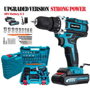 (Spot Goods)Cordless Electric Drill Cordless Percussion Drill Power Tool Set Screw Wireless Hammer 24V/48V/168V Two Batteries Multi-Function Electric Drill Screwdriver Set