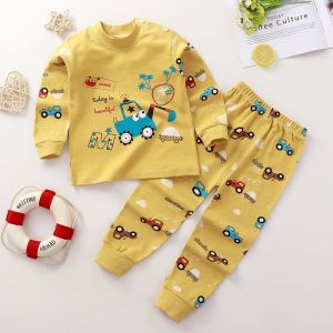 NIUKID - Baju Tidur Anak Setelan Piyama Bayi Set Lengan Panjang Bahan Lembut Piyama #B190-#B195