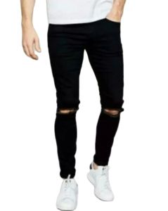 Jeans Pria Sobek Ripped / Celana JEANS hitam pria Strecth / Celana panjang sobek Pria Model Skinny UKURAN KOMPLIT 26 - 38
