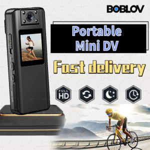 【Local Stock】BOBLOV A22 1080P Mini Camera Sports Action Camera 128GB 1080P A23 Vlogging Camera with 180 °Rotatable Lens Night Vision Police Body Camera DVR Video Audio Recorder BodyCam For Motorcycle Bike Cycling Running