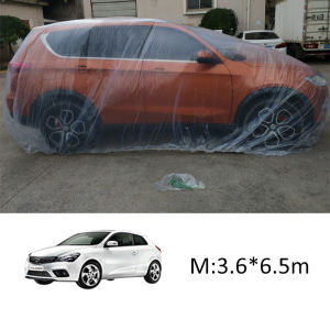 Car Body Cover Transparent PE Plastic Car Covers Dust-Proof Waterproof Size Available For Saloon Car /L - SUV/MPV Cars -AruzX70CRVAlzaBrvLivina 4.8