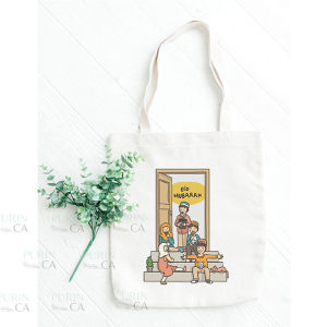 Tote Bag Hampers Kanvas Motif Lebaran Eid