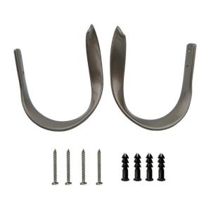 2Pcs Stylish Aluminum Curtain Tiebacks Hooks Decorative Drapery Holders Wall Mounted Hooks for Living Room or Bedroom