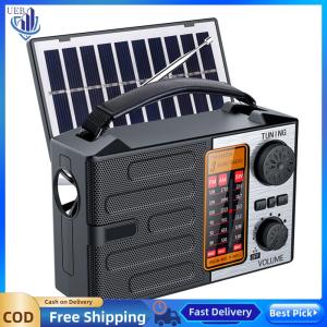 [Ueb Wholesale Center]Solar Radio with LED Flashlight BT Speaker Portable AM FM SW Radio Full Band Radio Emergency Radio for Camping
