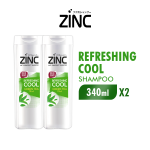 [Paket isi 2] ZINC Shampoo Refreshing Cool Botol 340ml