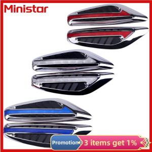 Ministar Pair(2pieces) Universal Blade Steering Light Fender Side Marker Light Car LED Turn Signal Lamps Yellow Red Blue White