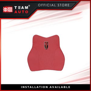 TeamAutoCare TAC40376 Hong Qi Cars Headrest and Cushion Set (Red)