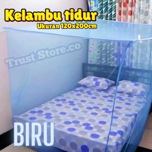 Kelambu tidur Kotak Polos Ukuran 200x120cm Tebal Berpori