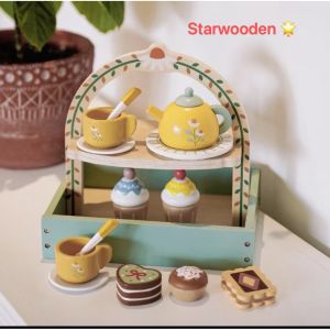 KABI My Royal Tea Pretend Play Wooden Dessert Toy for Kids