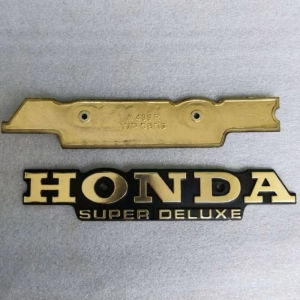 LOGO EMBLEM HONDA DELUXE GL100 125 ORIGINAL BAHAN KUNINGAN