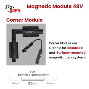 DFS Magnetic Track Light System 1M / 1.5M Magnetic Track / Mounted Track/ Recessed Track / Connector
