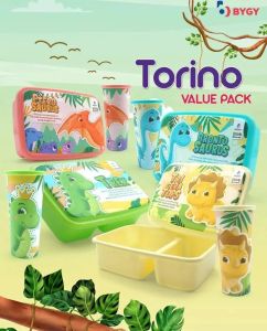 Lunch Box + Tumbler Set / Souvenir Box Kotak Bekal Anak Tempat Makan Sekolah Bonus Botol TORINO Wadah Makanan Anak Anak Souvenir Ultah Serbaguna