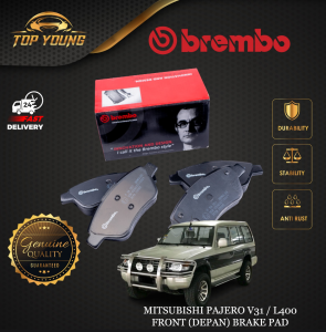BREMBO MITSUBISHI PAJERO V31 / L400 FRONT (DEPAN) FW BRAKE PAD 100% ORIGINAL