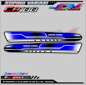 STRIPING VARIASI HONDA CB 100 CUSTOM NAMA / STICKER LIST MOTOR HONDA CB 100