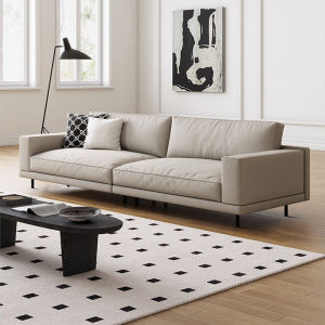 Tofu Block Sofa Living Room Fabric Sofa Inline Cream Style Small Apartment Sofa