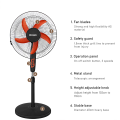DESSINI ITALY 16'' Inch Stand Fan 3 Speed 5 Blade Oscillating Air Ventilator Conditioner Cooler Humidifier Kipas Berdiri. 