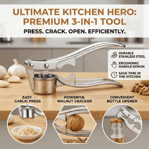 Multi-Function Manual Garlic Press Crushed Garlic Mashed Garlic Device  Zinc Alloy Stainless Steel Mincer Durable Kitchen Tool