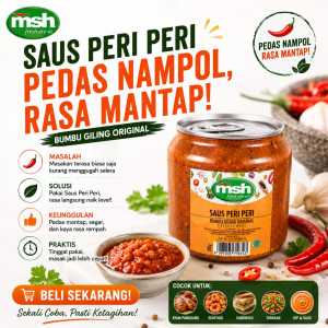Saus Peri Peri 190 gr Sauce Peri Peri Premium Siap Saji Saos Peri Peri Tanpa Pengawet