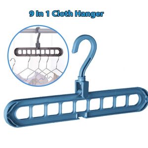 Space Saver Saving Magic Clothes Hangers Hanger 9 Holes Rotate Anti-skid Folding Organizer Rack Wardrobe Multi-functional Hanger